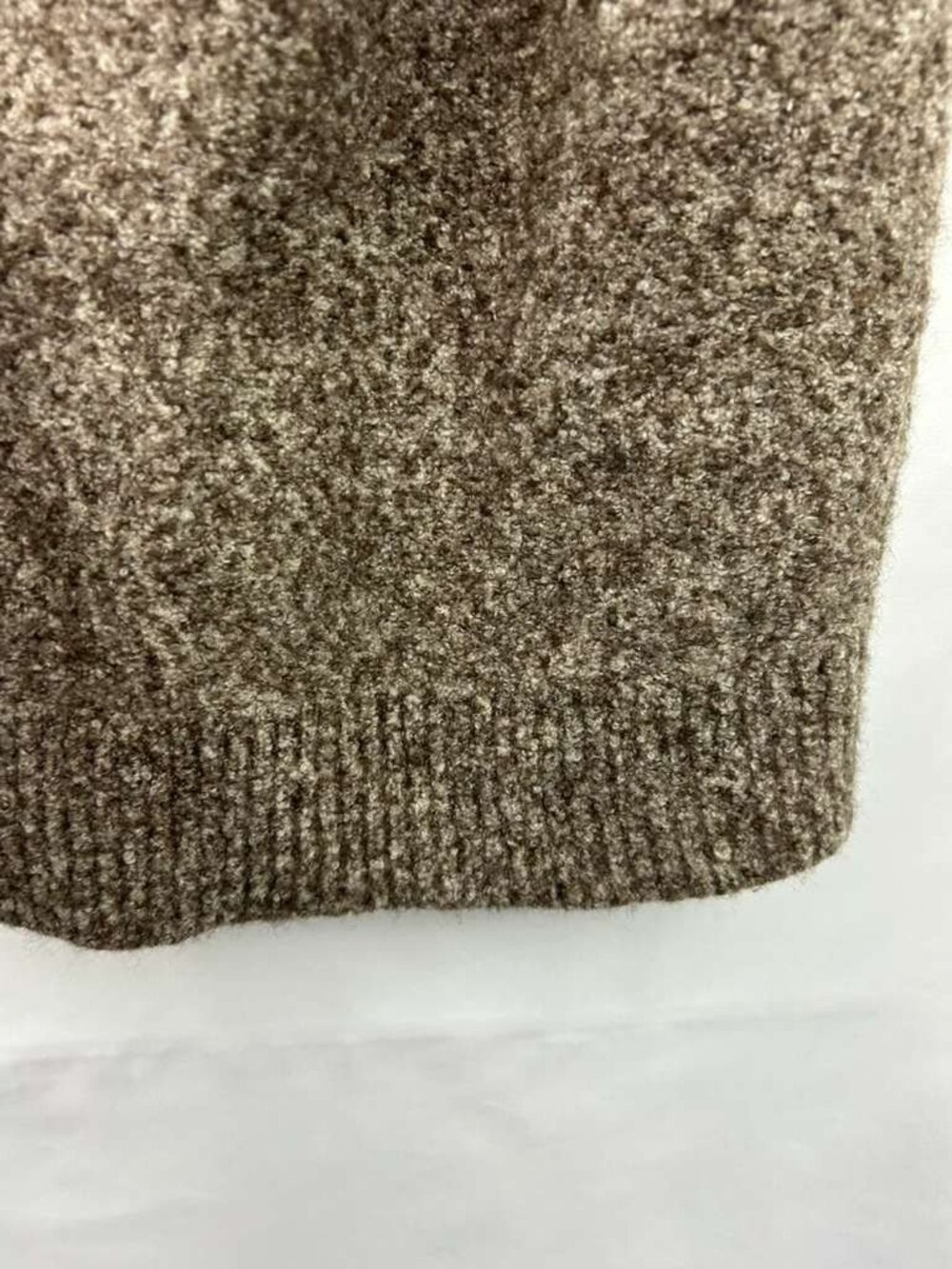 Athleta Women's Size S/M Sleeveless Merino Wool Blend Brown Cardigan Ribbed Hem - Picture 12 of 14